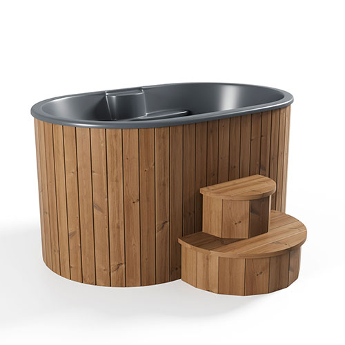 SaunaLife 2-Person Immersion Tub Natural