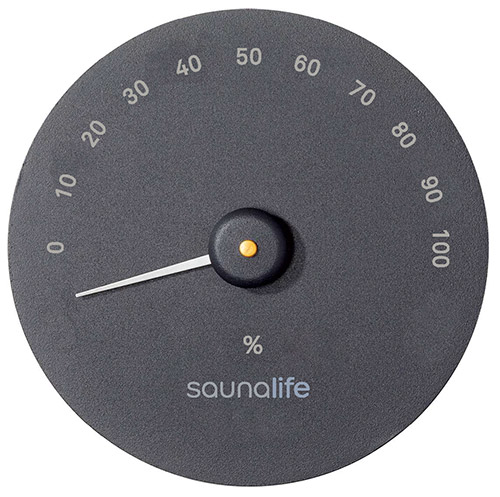 SaunaLife SaunaGear Hygrometer Black