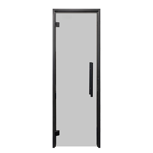 PROSAUNAS Sauna Door, 24" x 81", Black Alder frame, tinted glass