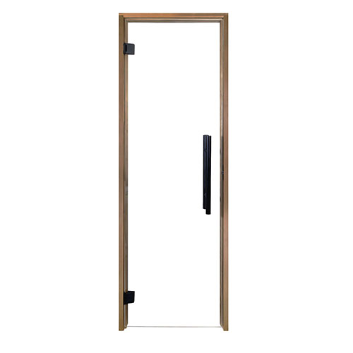 PROSAUNAS Sauna Door, 24" x 81", Thermo-Aspen frame, clear glass