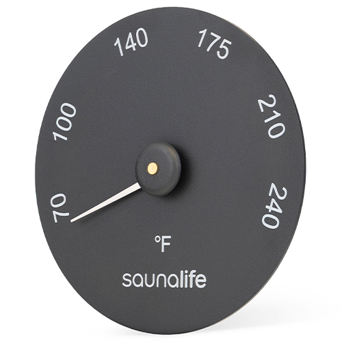 SaunaGear Sauna Thermometer Angled, Black, Fahrenheit